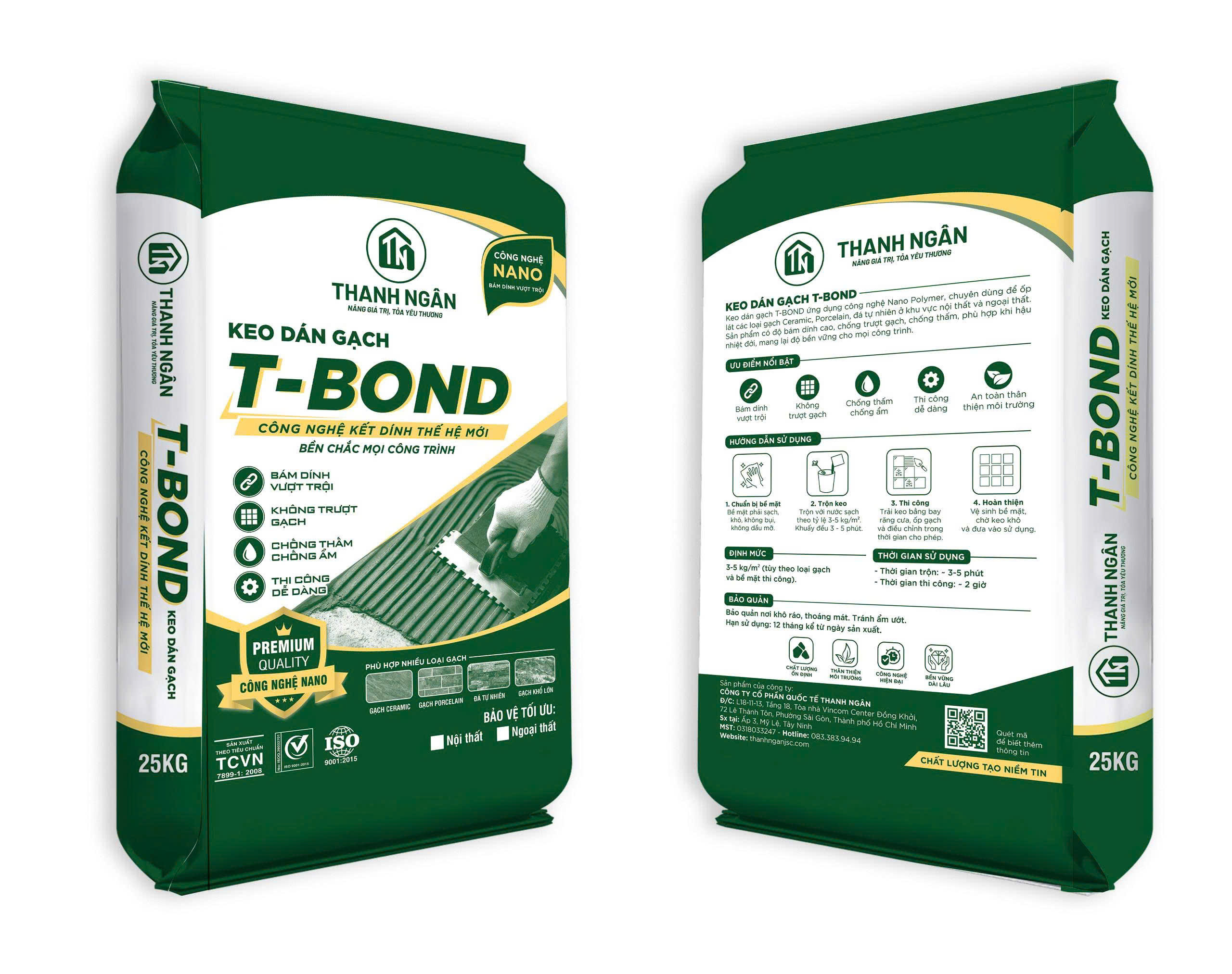 Keo dán gạch T-BOND công nghệ Nano Polymer